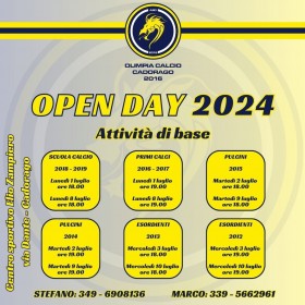 Open Day 2024 - OLIMPIA CALCIO CADORAGO